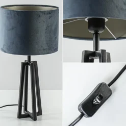 Straluma Kleine tafellamp Miley mat zwart exclusief kap></noscript> Lampenvoeten|Light and Living