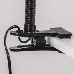 Straluma Klemplamp bureau/tafel zwart zilvergrijs></noscript> Klemlampen|Leeslampen