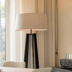 Straluma Lampenkap beige bridge linnenlook 55 cm><noscript><img width=