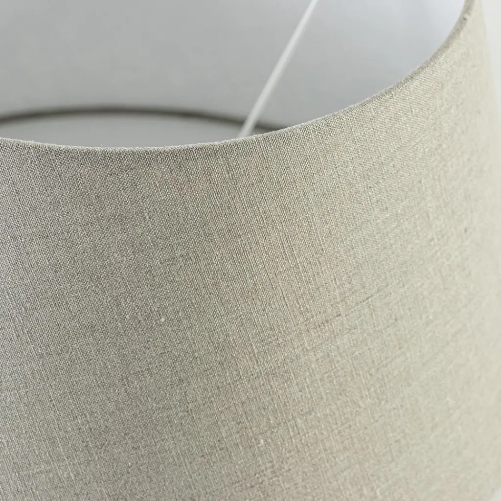 Straluma Lampenkap vlas linnen donker warm omgeslagen> Lampenkappen