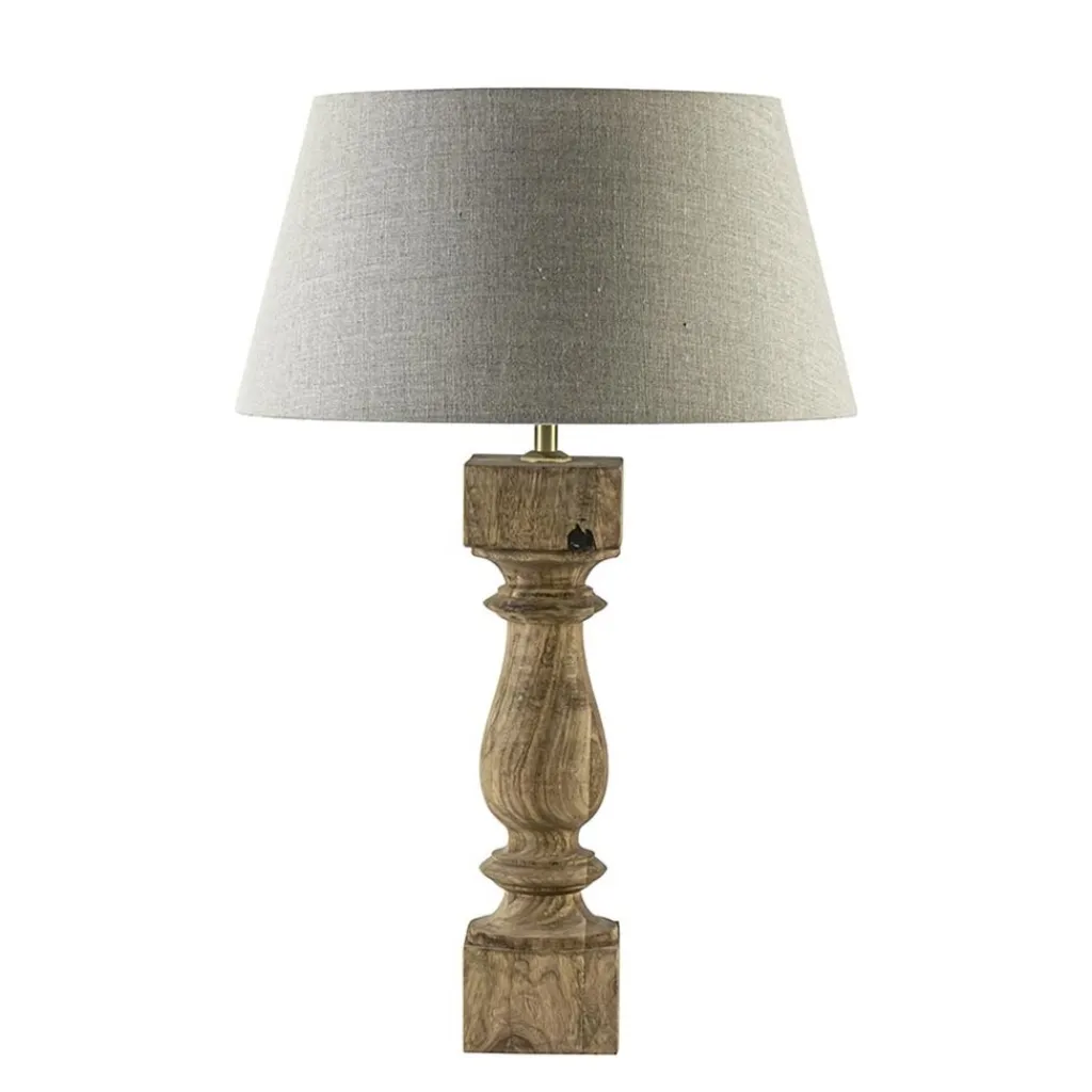 Straluma Lampenkap vlas linnen donker warm omgeslagen> Lampenkappen