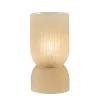 Straluma L&L grote ribglas tafellamp peach op batterijen Phoebe> Tafellampen|Light and Living