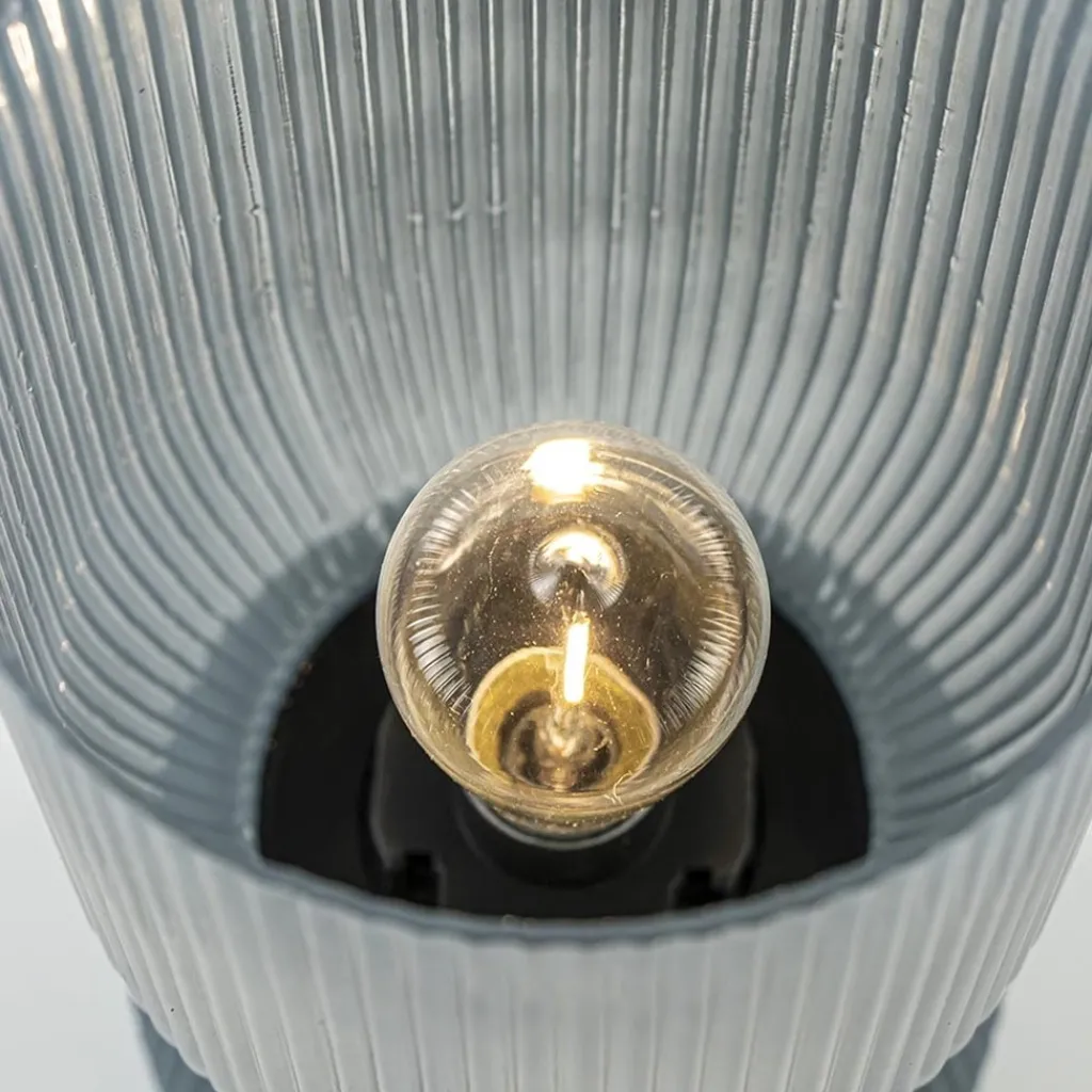 Straluma L&L tafellamp op batterijen Phoebe blauw-grijs groot> Tafellampen|Light and Living