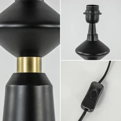 Straluma Lampvoet Ilvar mat zwart + antiek brons><noscript><img width=