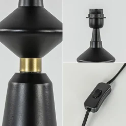 Straluma Lampvoet Ilvar zwart/mat goud z/kap><noscript><img width=