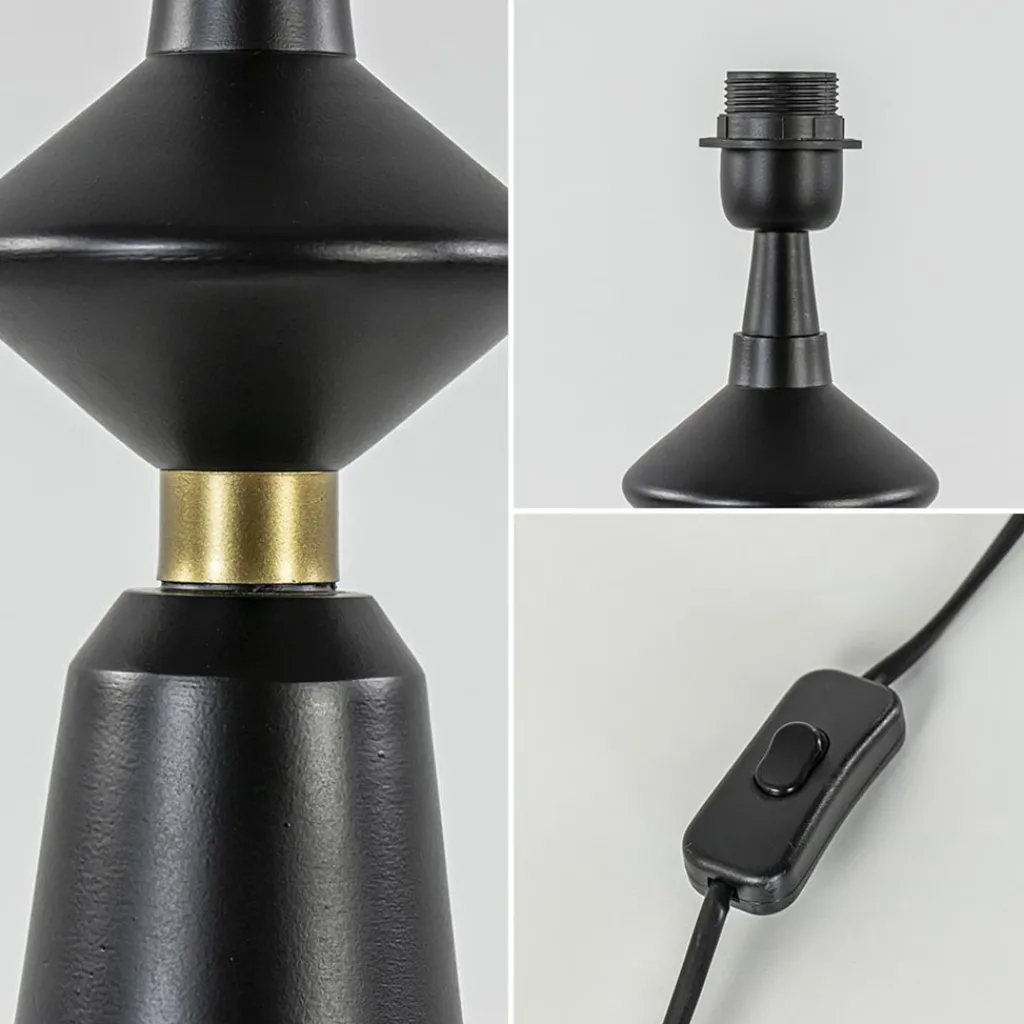 Straluma Lampvoet Ilvar zwart/mat goud z/kap> Tafellampen|Lampenvoeten