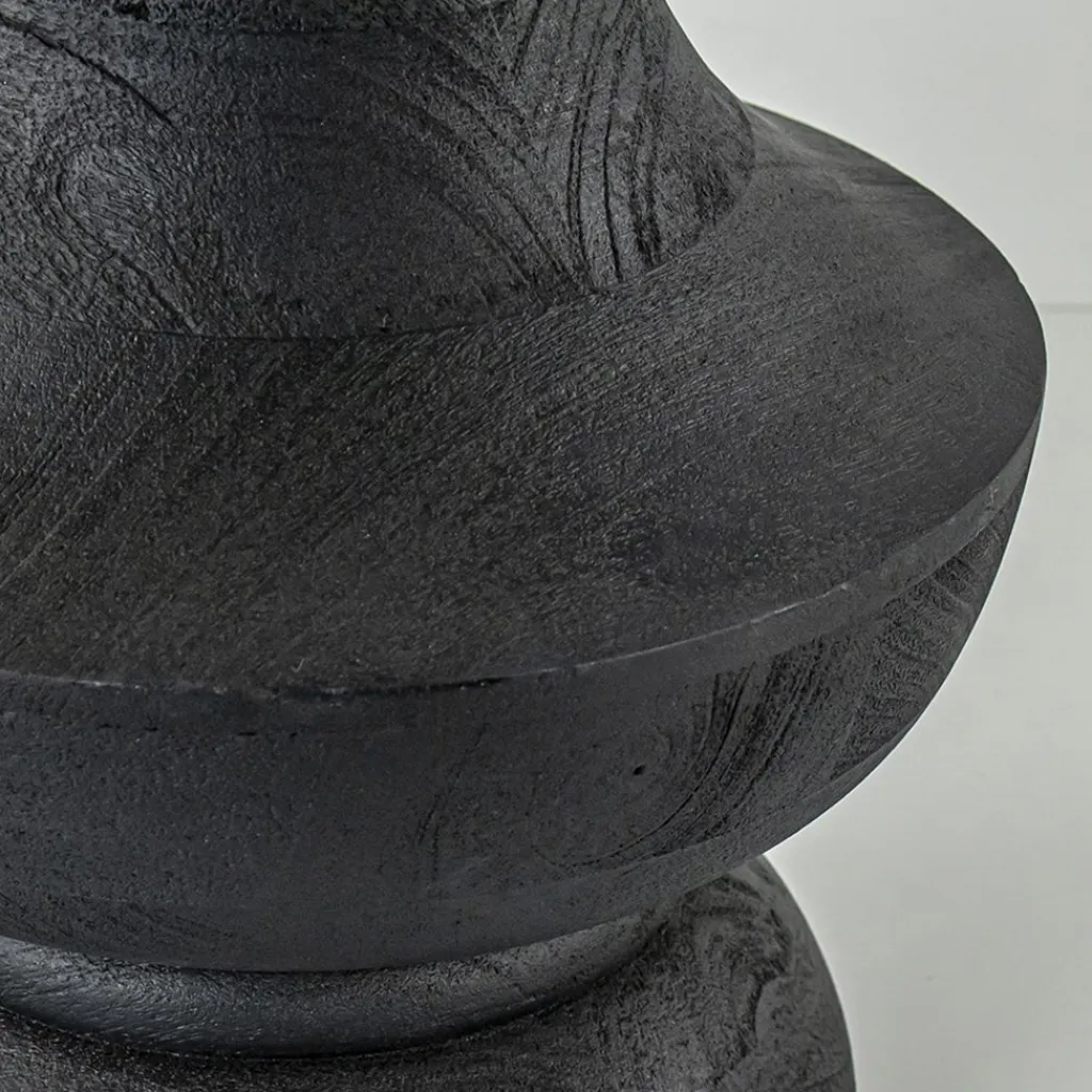 Straluma Lampvoet Nicolo zwart hout exclusief kap> Tafellampen|Lampenvoeten