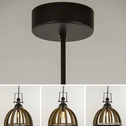 Straluma Landelijk hanglamp Djem hout/zink><noscript><img width=