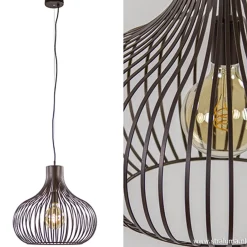 Straluma Landelijke draadlamp-hanglamp bruin 48cm><noscript><img width=