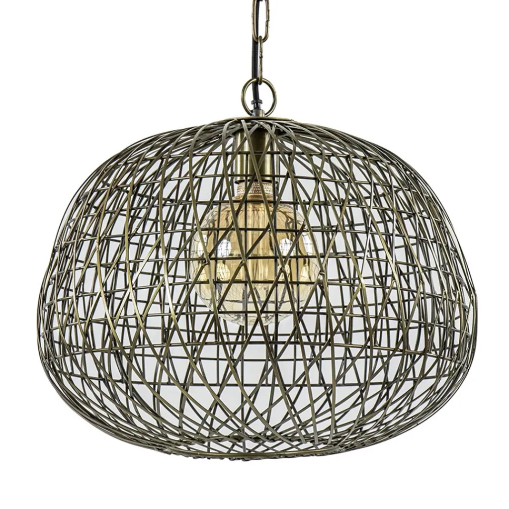 Straluma Landelijke hanglamp Alwina antiek brons L&L> Light and Living|Slaapkamerlampen
