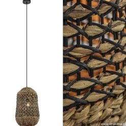Straluma Landelijke hanglamp Tripoli rotan met zwart></noscript> Light and Living|Keukenverlichting