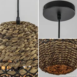 Straluma Landelijke hanglamp Tripoli rotan met zwart></noscript> Light and Living|Keukenverlichting