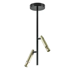 Straluma Landelijke plafondlamp zwart met goud G9> Keukenverlichting|Halverlichting