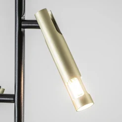 Straluma Landelijke plafondlamp zwart met goud G9><noscript><img width=
