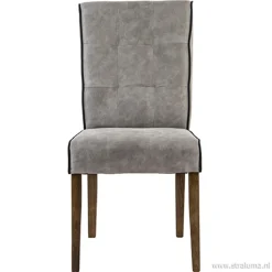 Straluma Landelijke stoel grijs met zwarte bies> Eetkamerstoelen