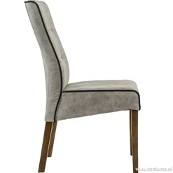 Straluma Landelijke stoel grijs met zwarte bies></noscript> Eetkamerstoelen