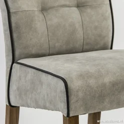 Straluma Landelijke stoel grijs met zwarte bies></noscript> Eetkamerstoelen