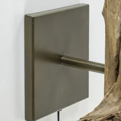 Straluma Landelijke wandlamp Bluma hout exclusief kap> Lampenvoeten|Light and Living