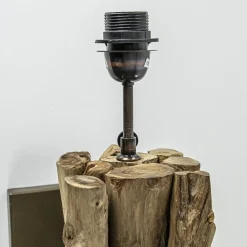 Straluma Landelijke wandlamp Bluma hout exclusief kap></noscript> Lampenvoeten|Light and Living