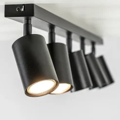 Straluma Langwerpige GU10 5-lichts opbouwspot mat zwart><noscript><img width=