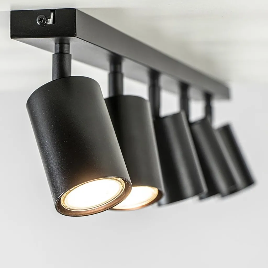 Straluma Langwerpige GU10 5-lichts opbouwspot mat zwart> Opbouwspots|Woonkamerlampen