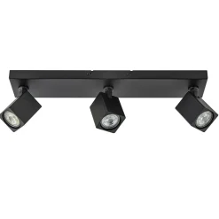 Straluma Langwerpige opbouwspot 3-lichts balk zwart> Opbouwspots|Woonkamerlampen