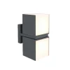 Straluma LED buitenlamp dubbele kubus draaibaar grijs IP54> Wandlampen|Buitenlampen