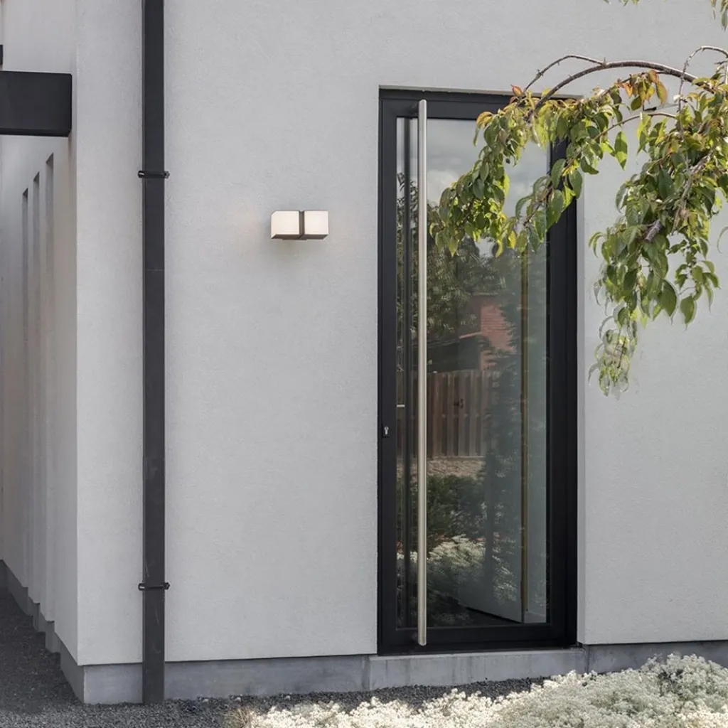 Straluma LED buitenlamp dubbele kubus draaibaar grijs IP54> Wandlampen|Buitenlampen