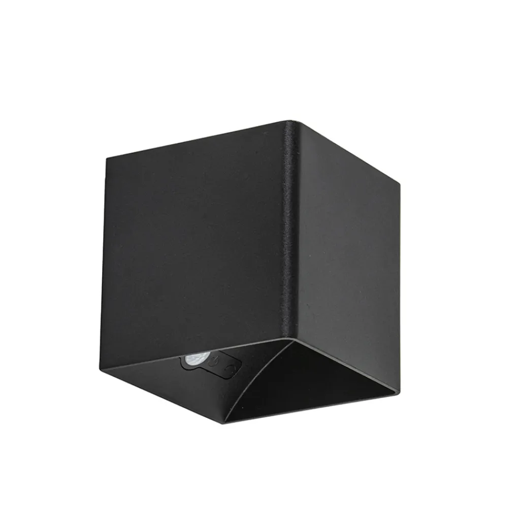 Straluma LED buitenlamp oplaadbaar zwart vierkant> Wandlampen|Buitenlampen