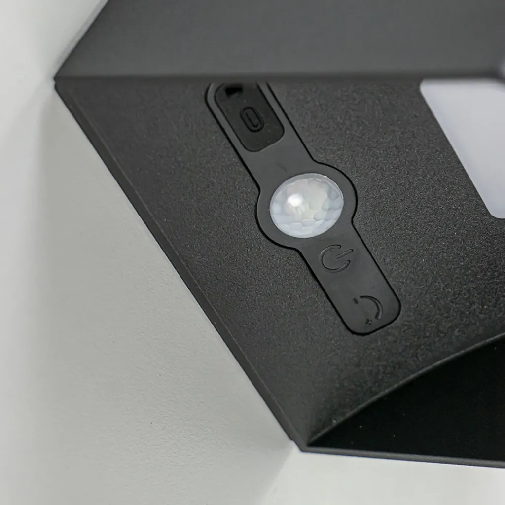 Straluma LED buitenlamp oplaadbaar zwart vierkant> Wandlampen|Buitenlampen