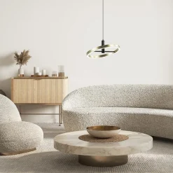 Straluma LED hanglamp Circle zwart/goud 3-standen dimbaar><noscript><img width=