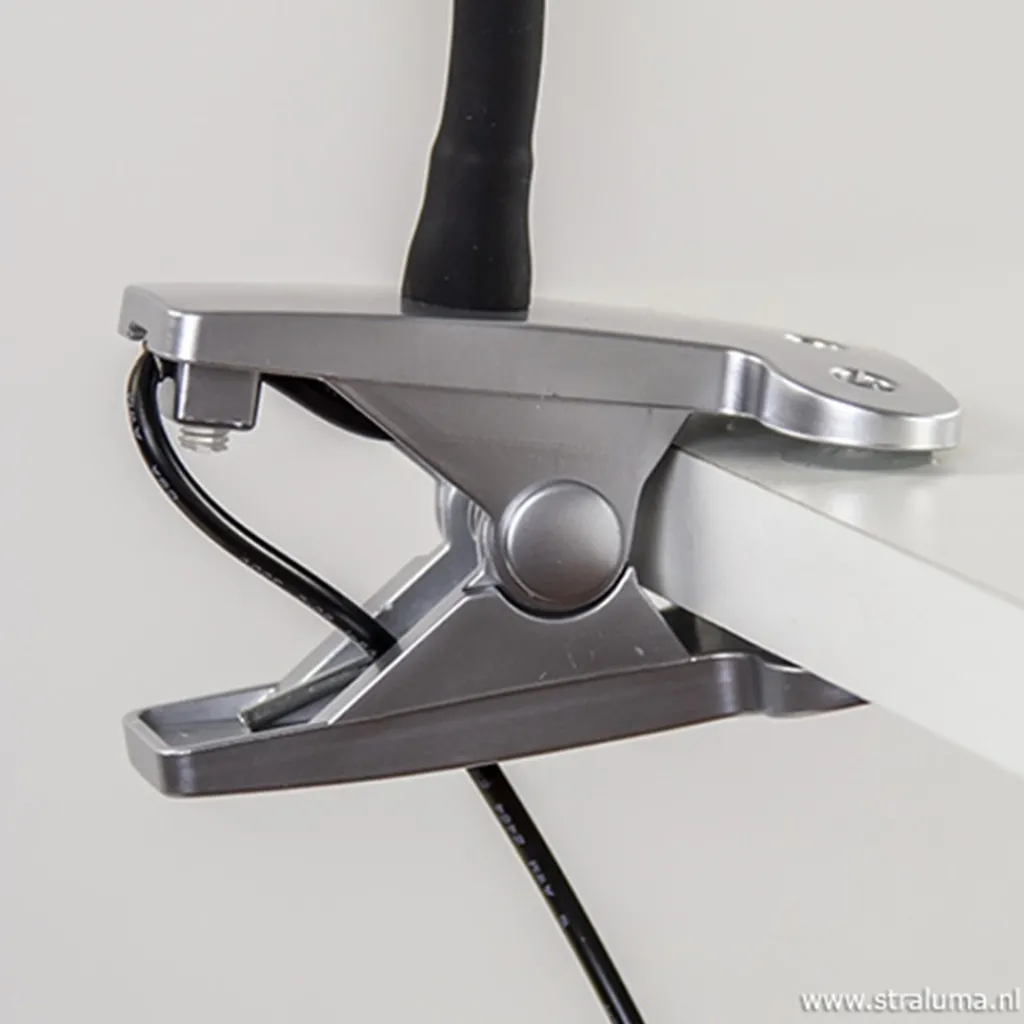 Straluma LED klemlamp/klemspot zwart met zilver> Bedlampjes|Bureaulampen
