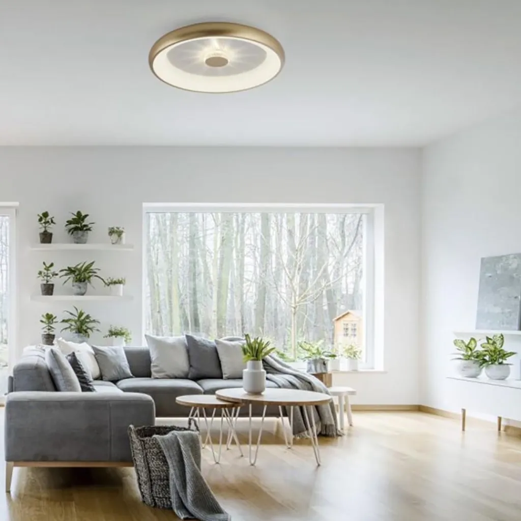 Straluma LED plafondlamp goud met kristaleffect> Plafondlampen|Woonkamerlampen