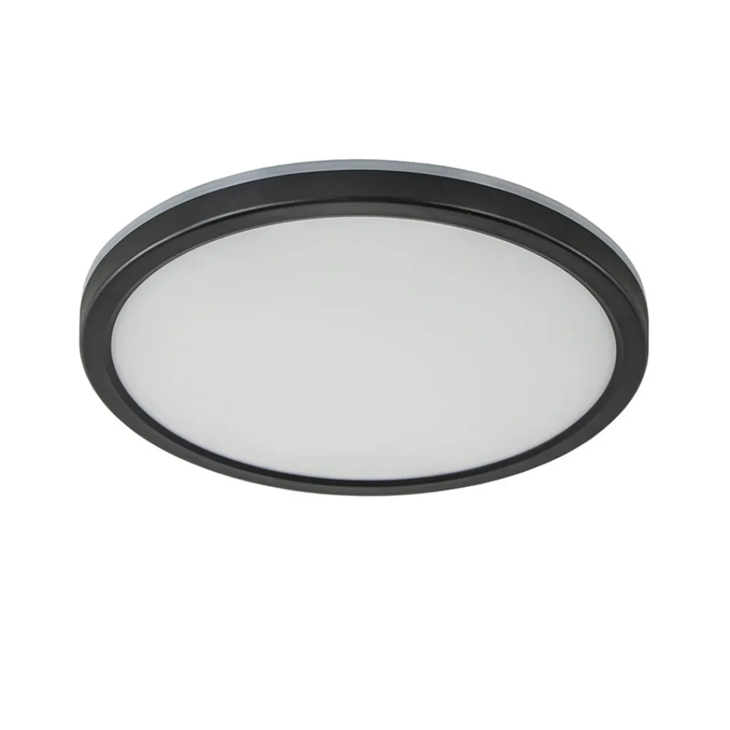 Straluma LED plafondlamp met 3 licht opties zwart rond> Plafondlampen|Wandlampen