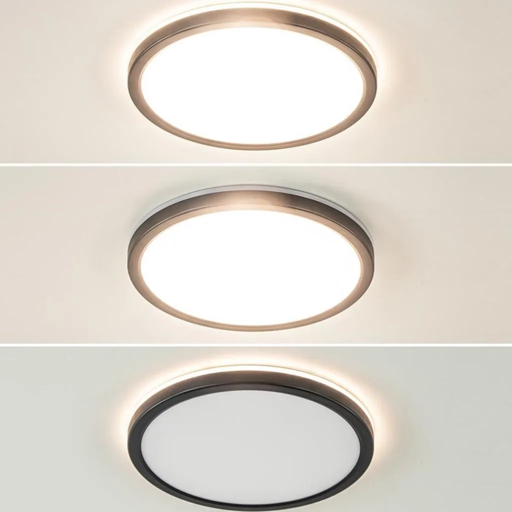 Straluma LED plafondlamp met 3 licht opties zwart rond> Plafondlampen|Wandlampen
