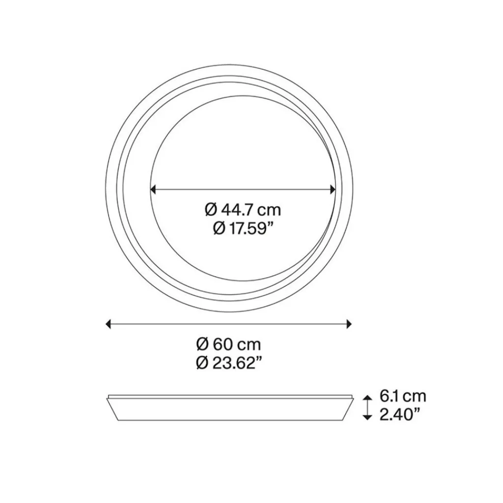 Straluma LED plafondlamp Tidal mat zwart> Plafondlampen|LED Plafondlampen