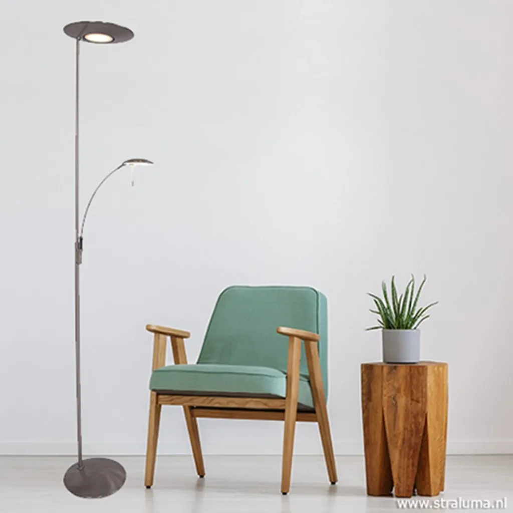 Straluma LED staande lamp-uplighter staal-dimbaar> Vloerlampen|Leeslampen