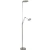 Straluma LED uplighter met verstelbare leesarm nikkel> Vloerlampen|Leeslampen