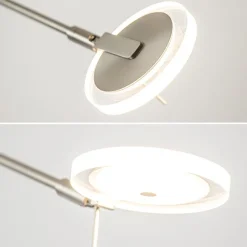 Straluma LED vloerlamp staal met uplighter en helder glas></noscript> Vloerlampen|Leeslampen