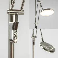 Straluma LED vloerlamp staal met uplighter en leeslamp></noscript> Vloerlampen|Leeslampen
