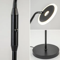 Straluma LED vloer/leeslamp mat zwart metaal verstelbaar></noscript> Vloerlampen|Leeslampen