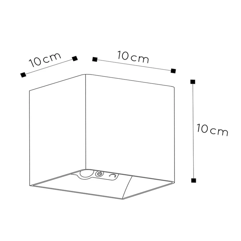 Straluma LED wandlamp oplaadbaar wit vierkant IP54> Wandlampen|Buitenlampen
