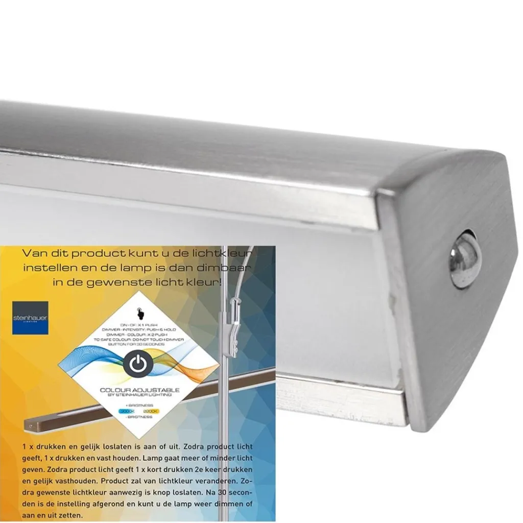 Straluma LED wandlamp schilderij geborsteld staal dimbaar> Wandlampen|Kantoorverlichting