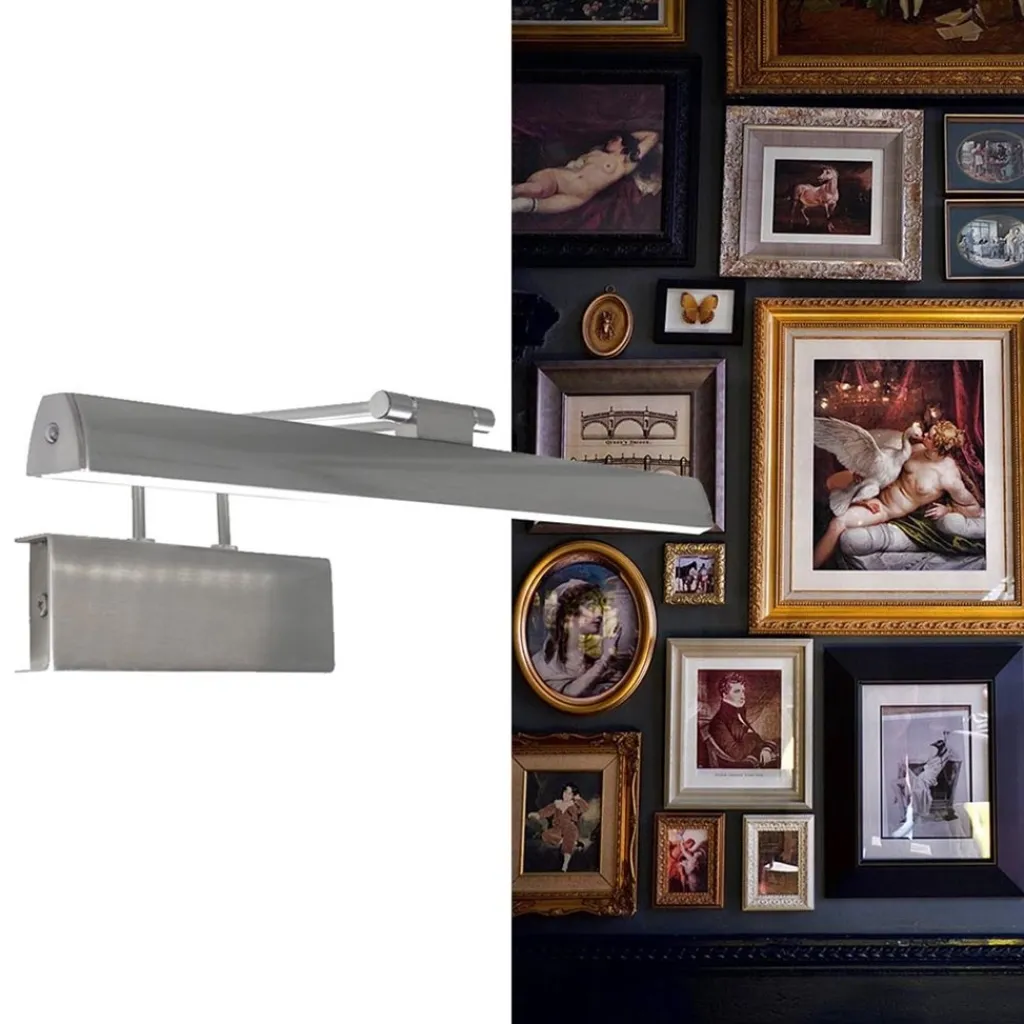 Straluma LED wandlamp schilderij geborsteld staal dimbaar> Wandlampen|Kantoorverlichting