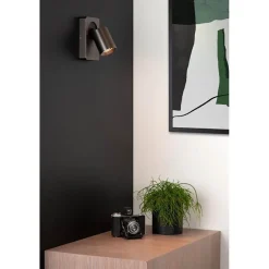 Straluma LED wandspot zwart staal met USB aansluiting><noscript><img width=