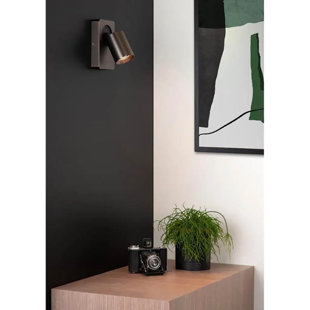 Straluma LED wandspot zwart staal met USB aansluiting> Wandlampen|LED Wandlampen