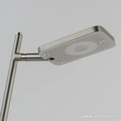 Straluma Leeslamp Block nikkel met pushdimmer></noscript> Vloerlampen|Leeslampen