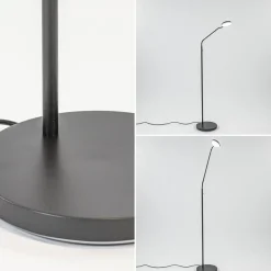 Straluma Leeslamp Denia Flex zwart dim-to-warm></noscript> Vloerlampen|Leeslampen