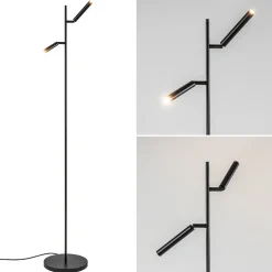 Straluma Leeslamp Flute 2l zwart dim-to-warm> Vloerlampen|Leeslampen