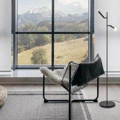 Straluma Leeslamp Flute 2l zwart dim-to-warm></noscript> Vloerlampen|Leeslampen